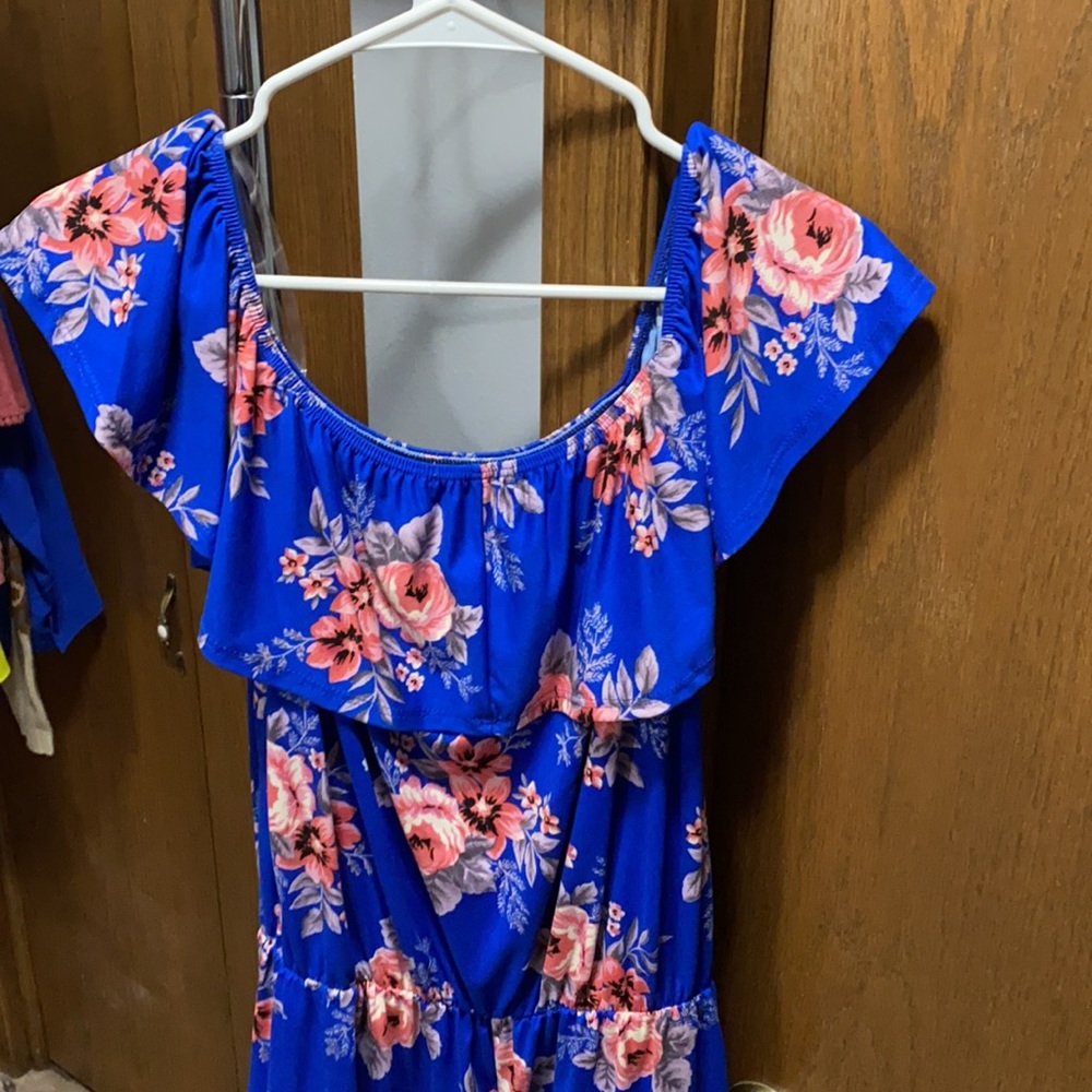 PS Kate floral print romper. Size L. Only worn once. Has pockets - Picture 4 of 6